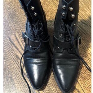 KATY BOOTIE IN BLACK ALLSAINTS size 40